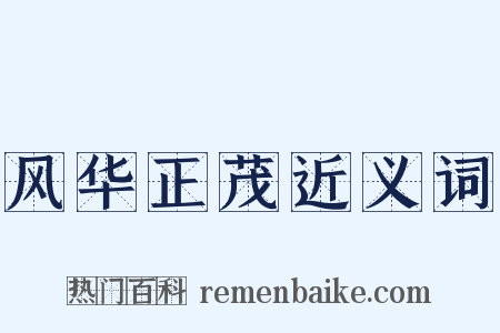 风华正茂近义词是什么意思的图片